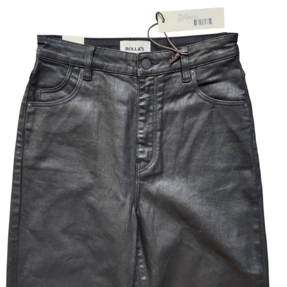 Rolla's Heidi Loose Jeans Coated Black NWT - Picture 6 of 16